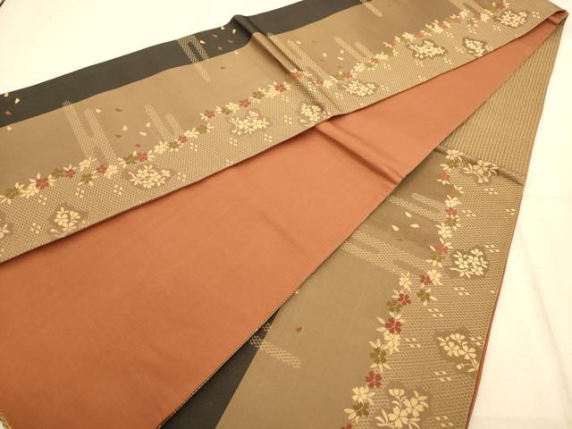 平和屋着物◎六通柄袋帯 唐織 舞花文 金糸 正絹 逸品 AABB1532dt