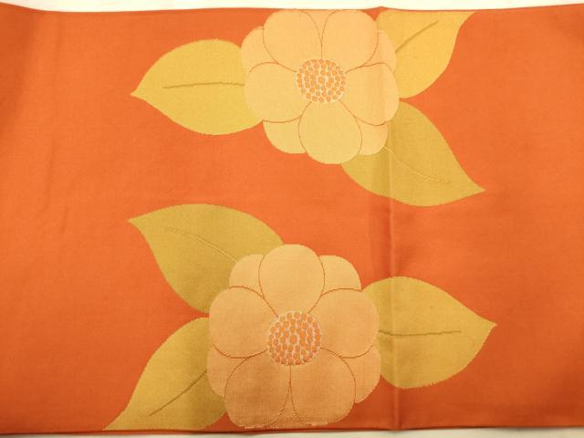 平和屋着物◎六通柄袋帯 草花文 正絹 逸品 AABB1544dt