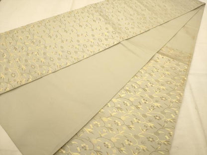 平和屋着物◎西陣 六通柄袋帯 蔦の葉葡萄 金糸 正絹 逸品 AABB1545dt