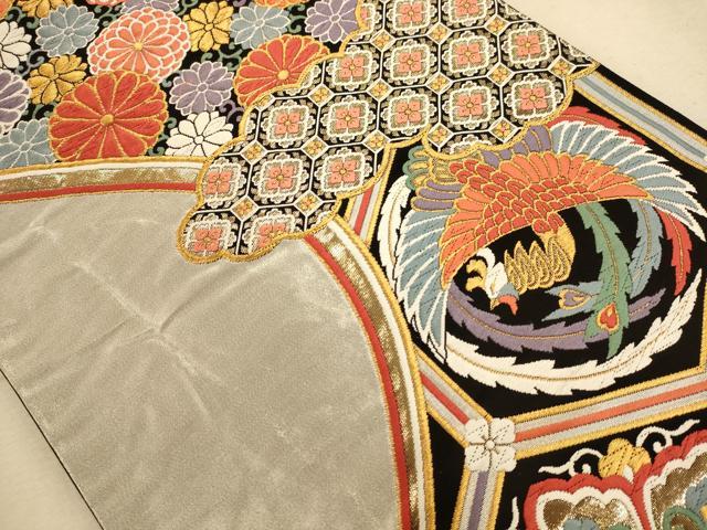 平和屋着物◎六通柄袋帯　唐織　鳳凰花文　金糸　正絹　逸品　AABB1571dt