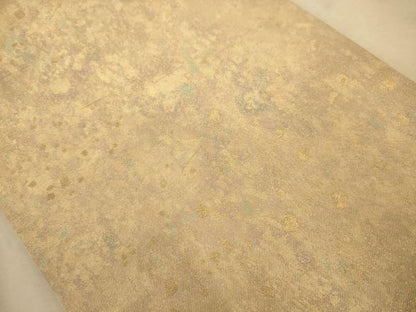 平和屋着物◎六通柄袋帯　箔散らし　金糸　引箔　正絹　逸品　AABB1598dt