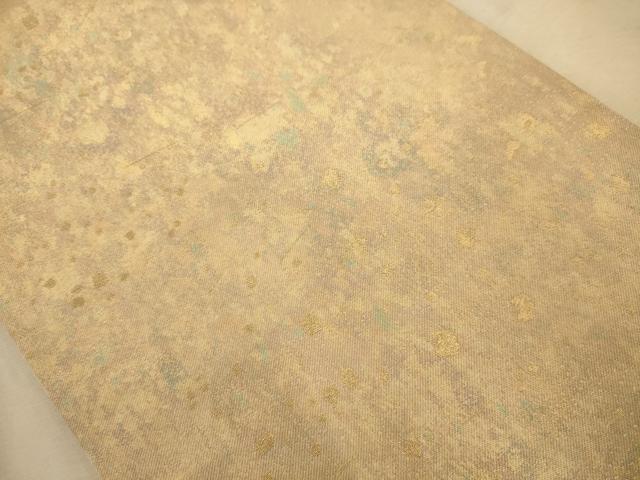 平和屋着物◎六通柄袋帯　箔散らし　金糸　引箔　正絹　逸品　AABB1598dt