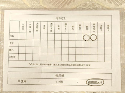 平和屋着物◎六通柄袋帯 唐織 毘沙門亀甲 銀糸 正絹 逸品 AABB1610dt
