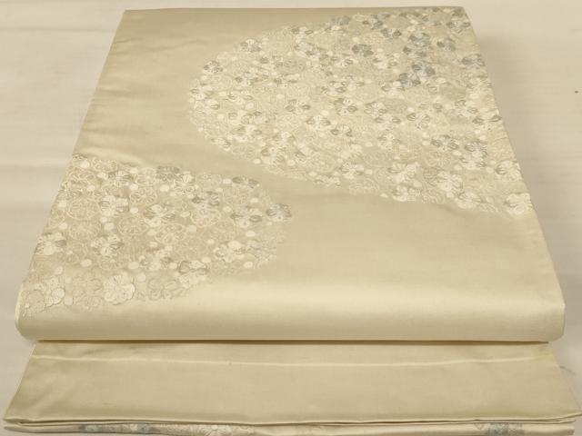 平和屋着物◎西陣 太鼓柄袋帯 唐織 草花文 正絹 逸品 AABB1614dt