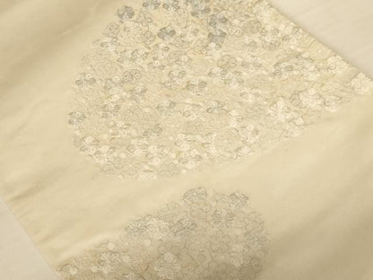 平和屋着物◎西陣 太鼓柄袋帯 唐織 草花文 正絹 逸品 AABB1614dt