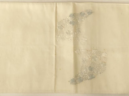 平和屋着物◎西陣 太鼓柄袋帯 唐織 草花文 正絹 逸品 AABB1614dt