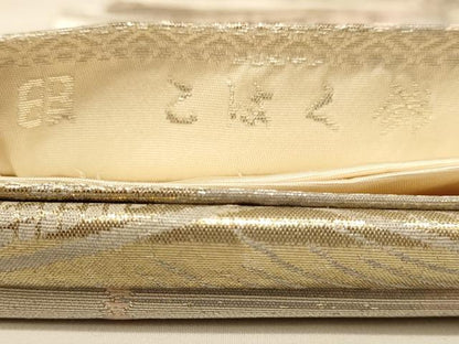 平和屋着物◎西陣 服部織物謹製 六通柄袋帯 風景文 こはく錦 二重箔織手工 正絹 逸品 AABB1616dt