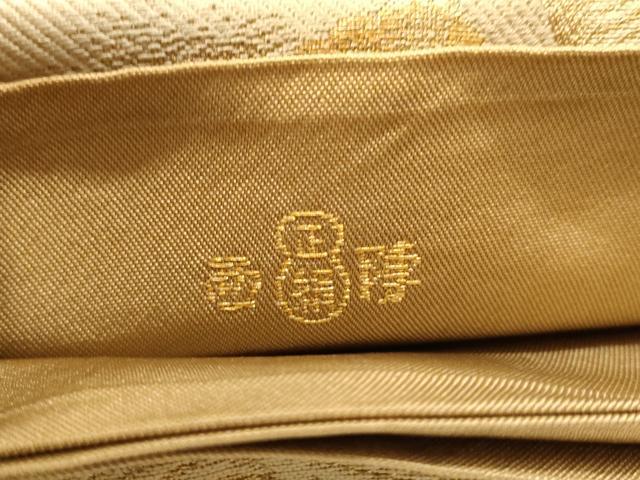 平和屋着物◎西陣 六通柄袋帯 霞文 金糸 正絹 逸品 AABB1633dt