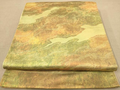 平和屋着物◎六通柄袋帯　霞文　正絹　逸品　AABB1680dt
