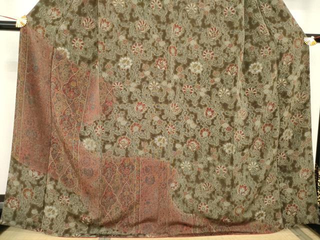 平和屋着物●訪問着　更紗花文　鈴乃屋扱い　正絹　逸品　AABB1992ck