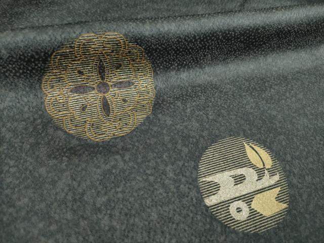 平和屋着物●訪問着　駒刺繍　花丸文　金銀彩　正絹　逸品　AABB1996ck