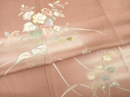 平和屋着物●訪問着　花籠文　暈し染め　正絹　逸品　AABB2000ck