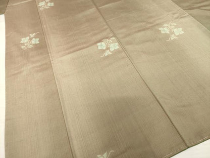 平和屋着物●上質な紬　花蝶文　正絹　逸品　AABB2011ck