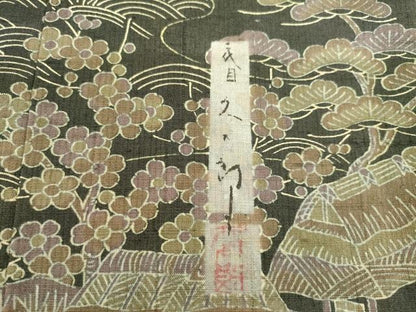 平和屋着物●二代目 川村久太郎 訪問着 紬地 風景文 正絹 逸品 AABB2015ck
