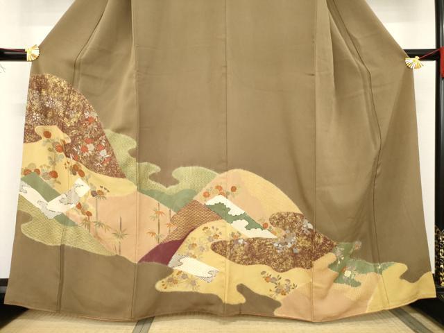 平和屋着物●訪問着 道長花文 金彩 正絹 逸品 AABB2027ck
