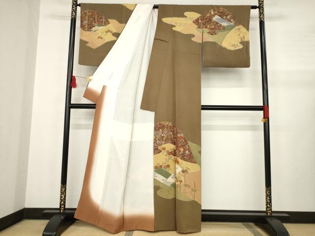 平和屋着物●訪問着 道長花文 金彩 正絹 逸品 AABB2027ck