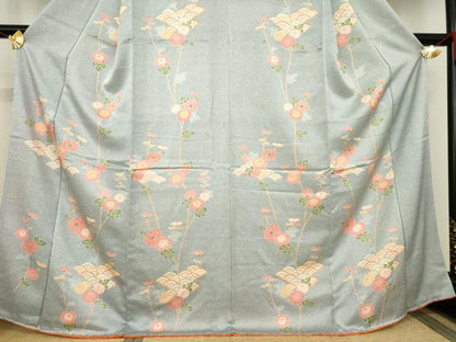 平和屋着物●訪問着 青海波花文 正絹 逸品 AABB2037ck