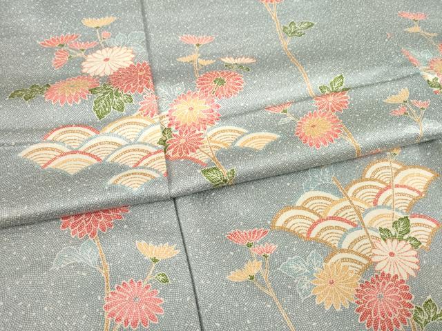 平和屋着物●訪問着 青海波花文 正絹 逸品 AABB2037ck