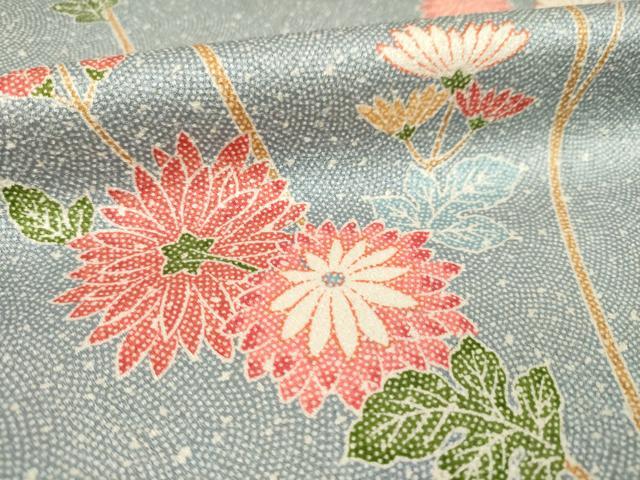 平和屋着物●訪問着 青海波花文 正絹 逸品 AABB2037ck