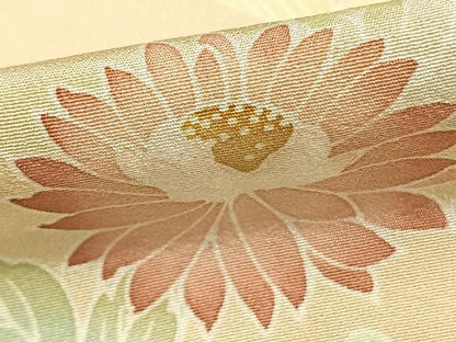 平和屋着物▽訪問着 単衣 枝花文 暈し染め 正絹 逸品 AABB2041fy
