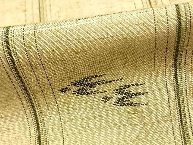 平和屋着物▽上質な紬 単衣 絣柄 正絹 逸品 AABB2043fy