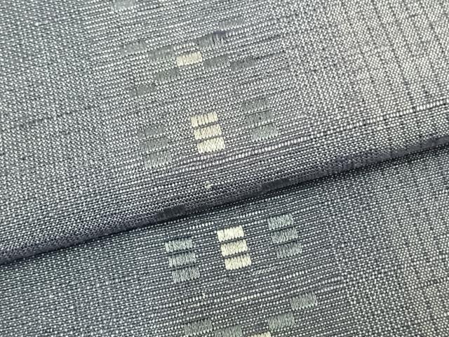 平和屋着物▽上質な紬 単衣 花織 間道 正絹 逸品 AABB2052fy