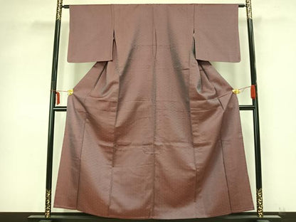 平和屋着物▽上質な小紋 単衣 毘沙門亀甲 正絹 逸品 AABB2054fy