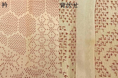 平和屋着物▽上質な紬 単衣 切嵌文 正絹 逸品 AABB2058fy