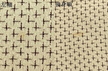 平和屋着物▽本塩沢 単衣 蚊絣 正絹 逸品 AABB2063fy