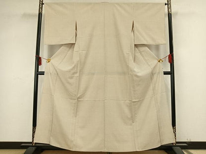 平和屋着物▽本塩沢 単衣 蚊絣 正絹 逸品 AABB2063fy