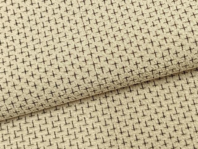 平和屋着物▽本塩沢 単衣 蚊絣 正絹 逸品 AABB2063fy