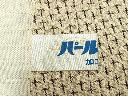平和屋着物▽本塩沢 単衣 蚊絣 正絹 逸品 AABB2063fy