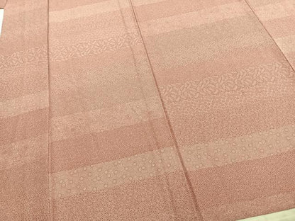 平和屋着物▽江戸小紋　単衣　横段文　正絹　逸品　AABB2064fy