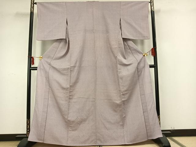 平和屋着物▽本塩沢 単衣 蚊絣 正絹 逸品 AABB2065fy