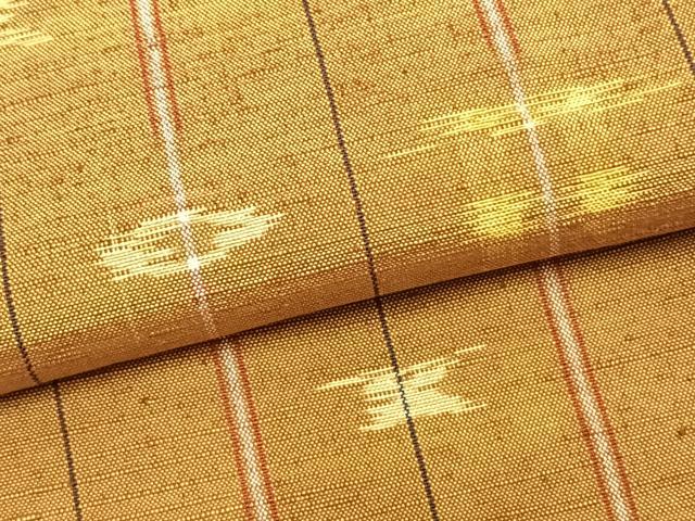 平和屋着物▽上質な紬 単衣 琉球絣 正絹 逸品 AABB2067fy