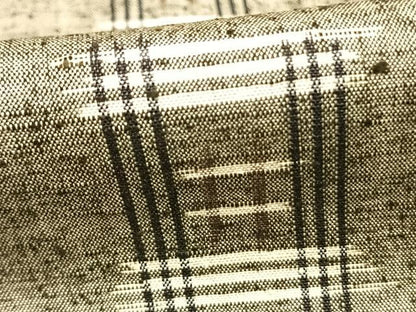 平和屋着物▽上質な紬　単衣　絣柄　正絹　逸品　AABB2068fy