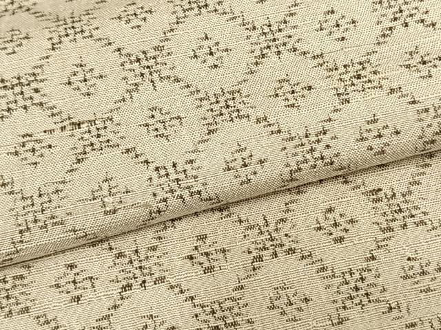 平和屋着物▽上質な紬 単衣 幾何学文様 正絹 逸品 AABB2069fy