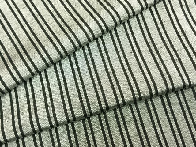 平和屋着物▽上質な紬 単衣 縞 正絹 逸品 未使用 AABB2070fy