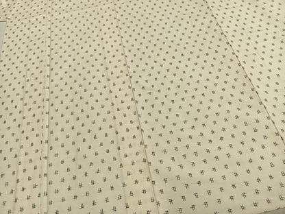 平和屋着物▽蒔絵紬 単衣 井桁絣 反端付き 正絹 逸品 未使用 AABB2072fy