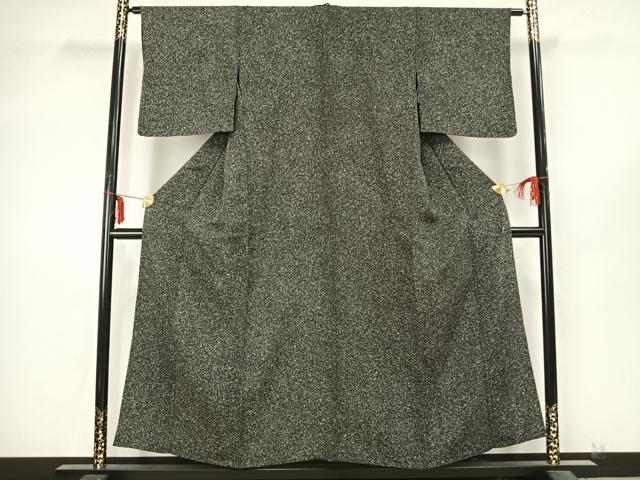 平和屋着物▽上質な小紋 単衣 霞文 たたき染め 正絹 逸品 AABB2074fy