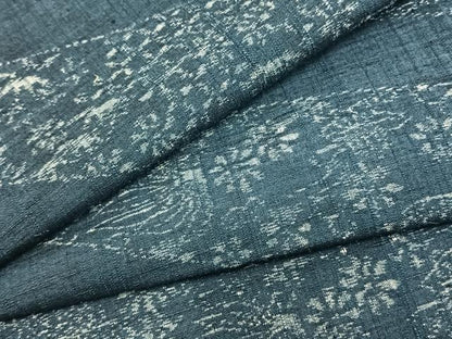 平和屋着物▽上質な紬 単衣 切嵌花文 正絹 逸品 AABB2085fy