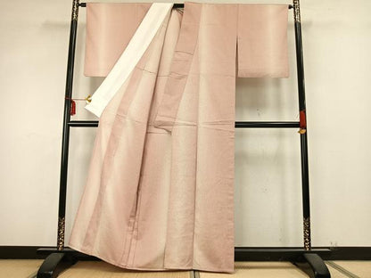 平和屋着物▽本塩沢　単衣　霞文　正絹　逸品　AABB2095fy