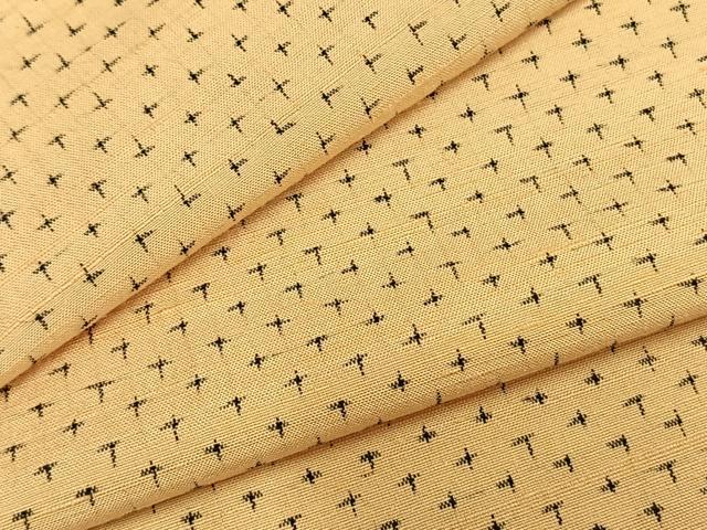 平和屋着物▽上質な紬　単衣　蚊絣　正絹　逸品　AABB2097fy