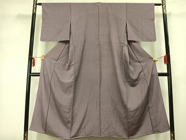 平和屋着物▽江戸小紋 単衣 万筋 紫色×ピンク色 正絹 逸品 AABB2099fy