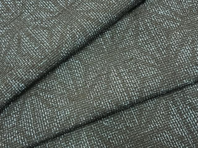 平和屋着物▽上質な紬 単衣 麻の葉文様 正絹 逸品 AABB2100fy