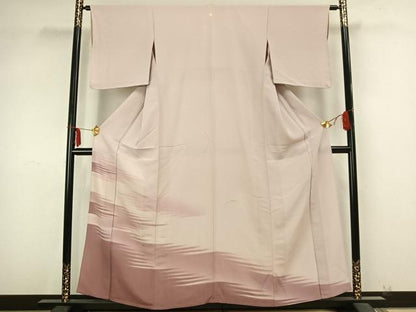 平和屋着物▽訪問着 単衣 霞文 正絹 逸品 AABB2101fy