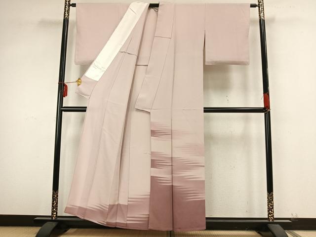 平和屋着物▽訪問着 単衣 霞文 正絹 逸品 AABB2101fy