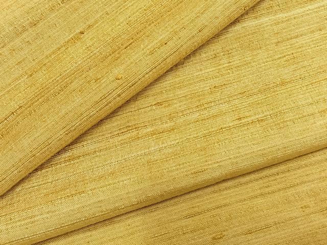 平和屋着物▽上質な紬 単衣 色無地 花葉色 正絹 逸品 AABB2103fy