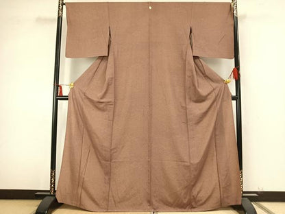 平和屋着物▽江戸小紋 単衣 切嵌花文 正絹 逸品 AABB2104fy
