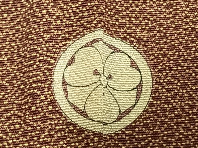 平和屋着物▽江戸小紋 単衣 切嵌花文 正絹 逸品 AABB2104fy